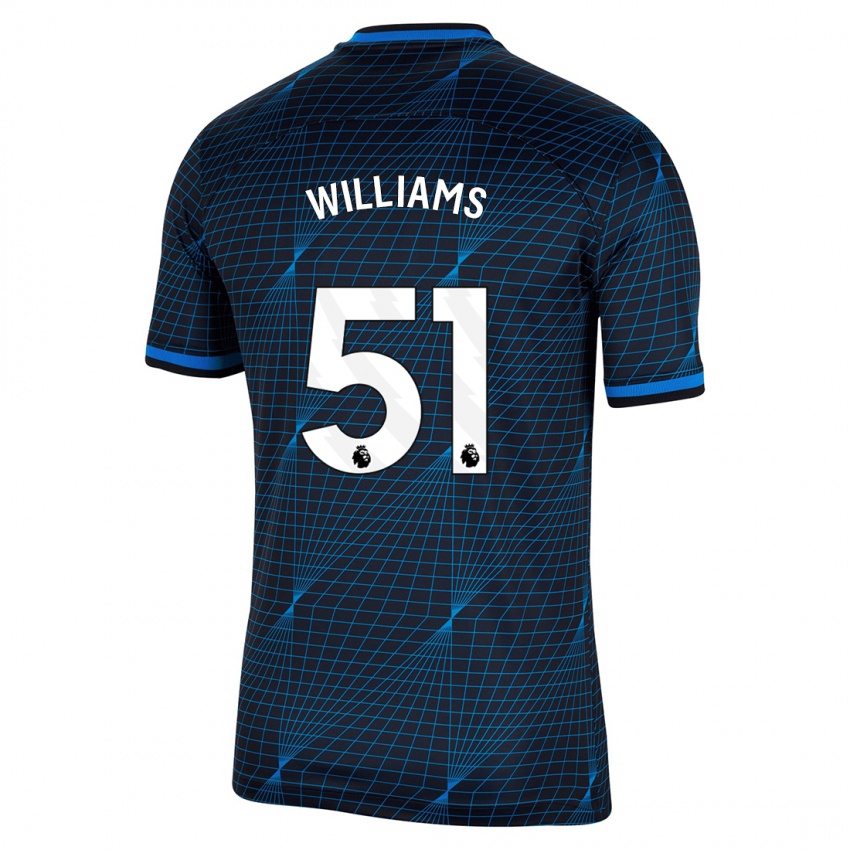 Kinder Dylan Williams #51 Dunkelblau Auswärtstrikot Trikot 2023/24 T-Shirt Belgien