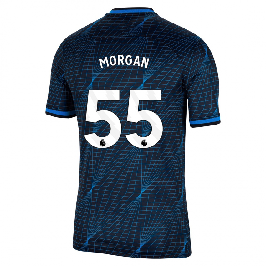 Kinder Jimmy-Jay Morgan #55 Dunkelblau Auswärtstrikot Trikot 2023/24 T-Shirt Belgien