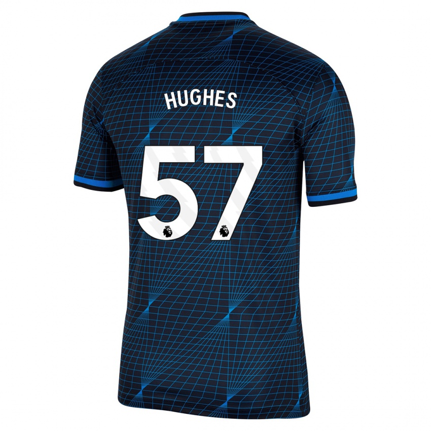 Kinderen Brodi Hughes #57 Donkerblauw Uitshirt Uittenue 2023/24 T-Shirt België