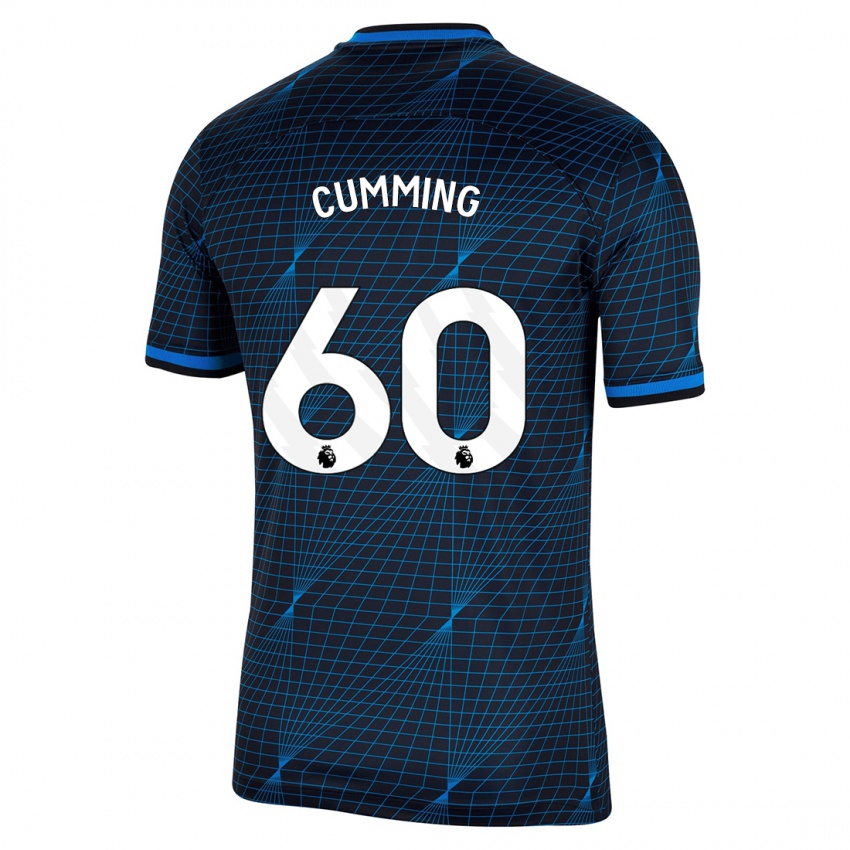 Kinder Jamie Cumming #60 Dunkelblau Auswärtstrikot Trikot 2023/24 T-Shirt Belgien