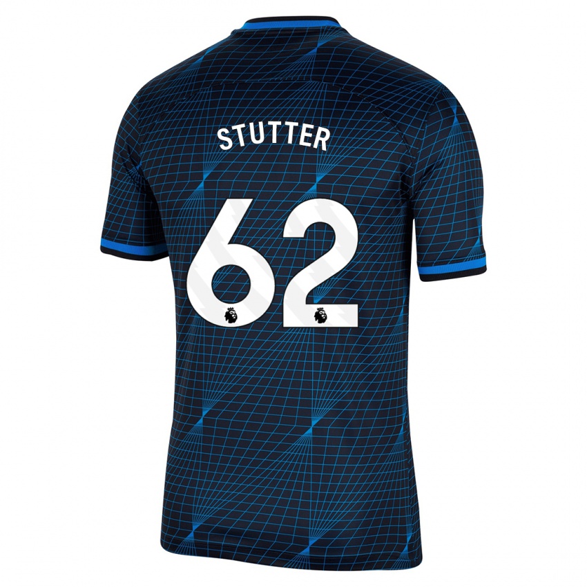 Kinder Ronnie Stutter #62 Dunkelblau Auswärtstrikot Trikot 2023/24 T-Shirt Belgien