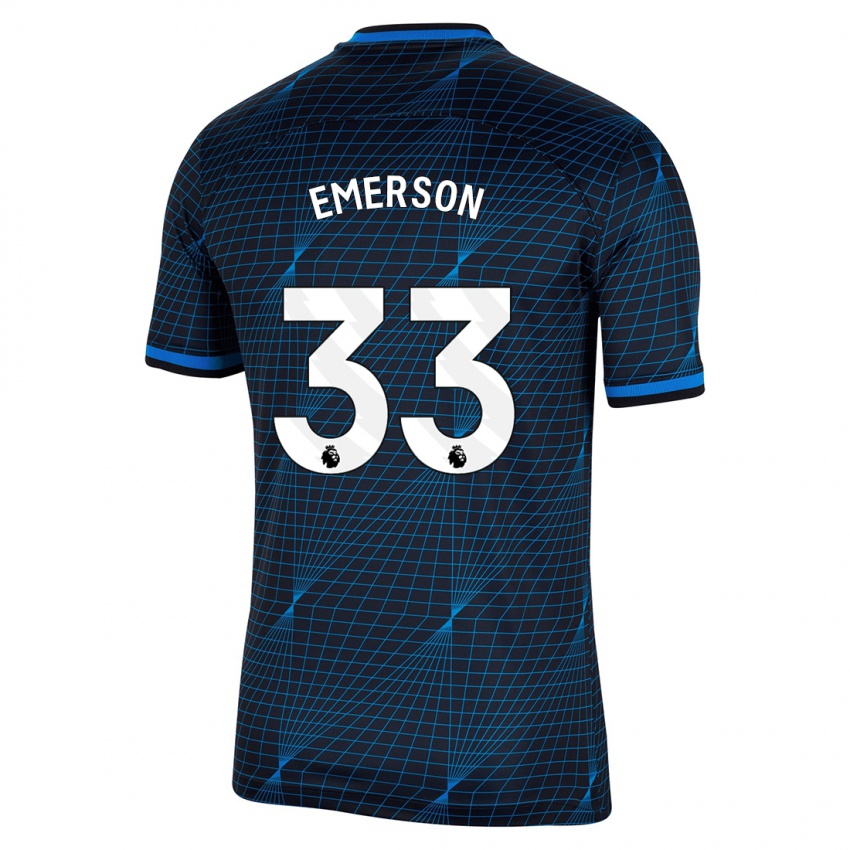 Kinder Emerson #33 Dunkelblau Auswärtstrikot Trikot 2023/24 T-Shirt Belgien