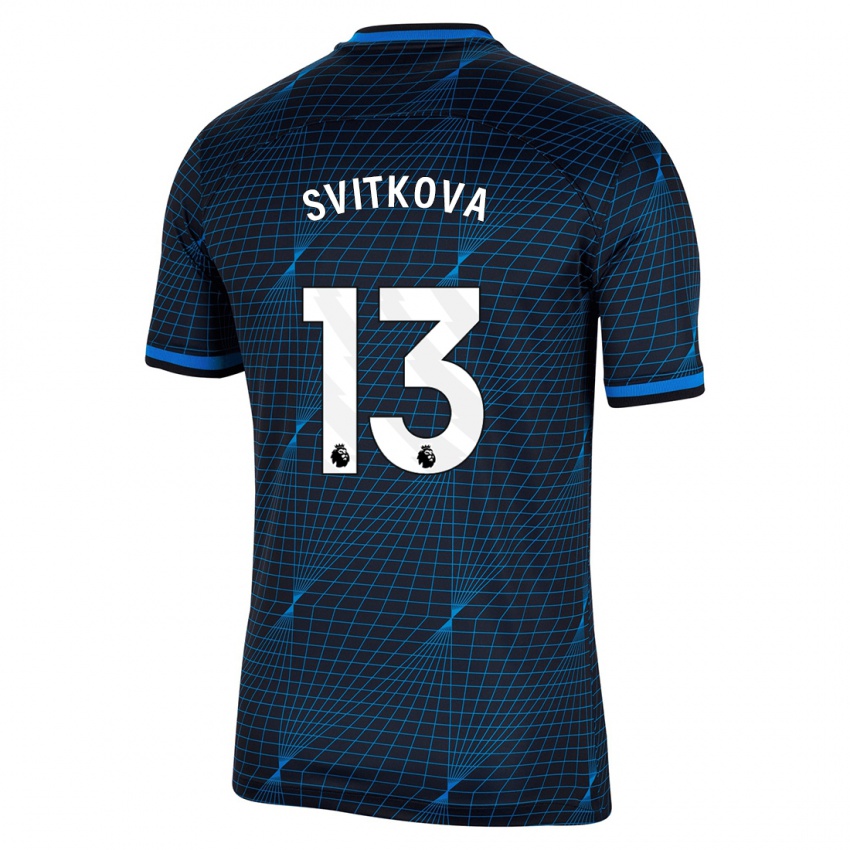 Kinder Katerina Svitkova #13 Dunkelblau Auswärtstrikot Trikot 2023/24 T-Shirt Belgien