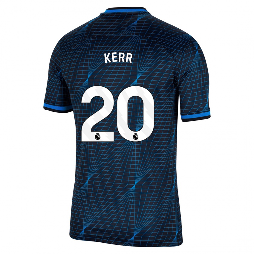 Enfant Maillot Sam Kerr #20 Bleu Foncé Tenues Extérieur 2023/24 T-Shirt Belgique