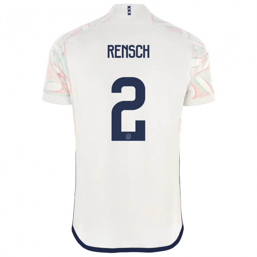 Enfant Maillot Devyne Rensch #2 Blanc Tenues Extérieur 2023/24 T-Shirt Belgique