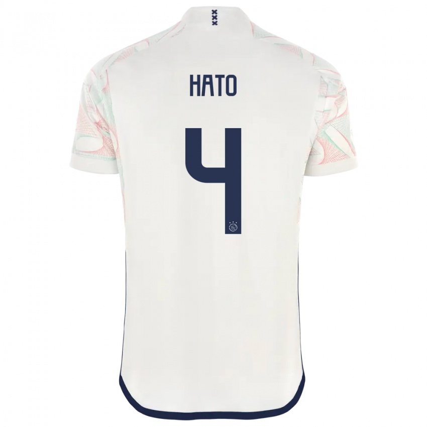 Enfant Maillot Jorrel Hato #4 Blanc Tenues Extérieur 2023/24 T-Shirt Belgique