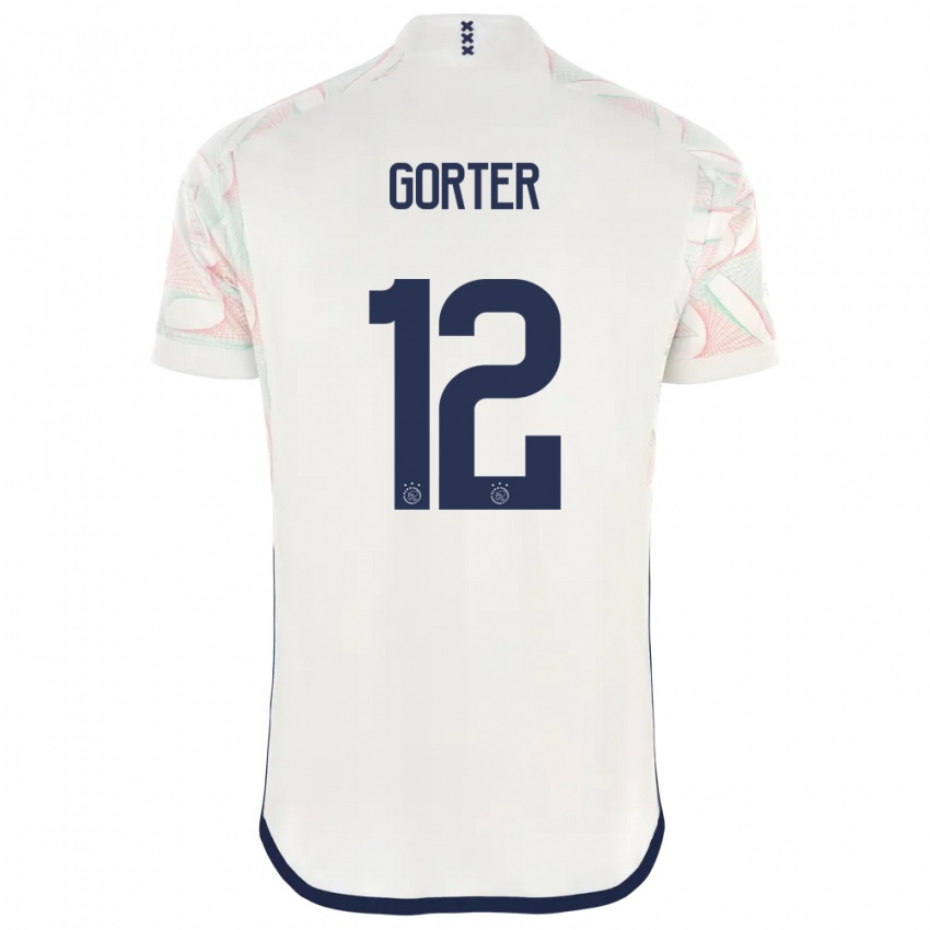 Enfant Maillot Jay Gorter #12 Blanc Tenues Extérieur 2023/24 T-Shirt Belgique