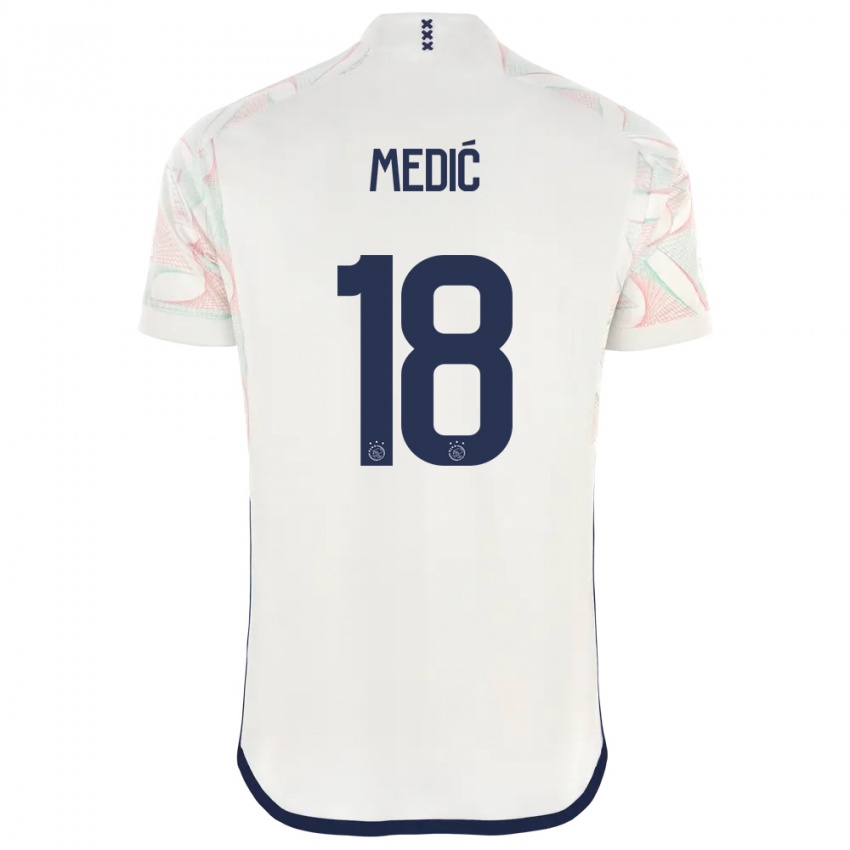 Kinder Jakov Medic #18 Weiß Auswärtstrikot Trikot 2023/24 T-Shirt Belgien