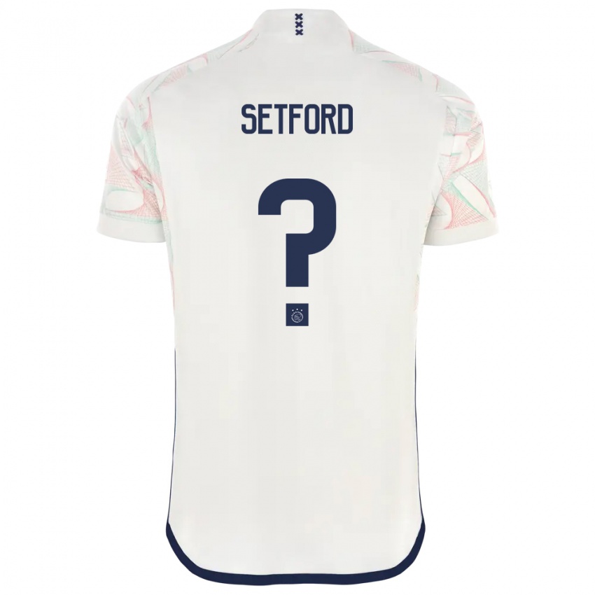 Enfant Maillot Tommy Setford #0 Blanc Tenues Extérieur 2023/24 T-Shirt Belgique