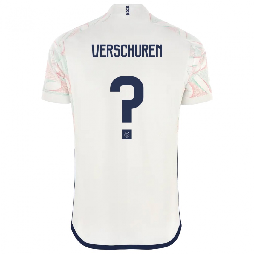 Enfant Maillot Nick Verschuren #0 Blanc Tenues Extérieur 2023/24 T-Shirt Belgique