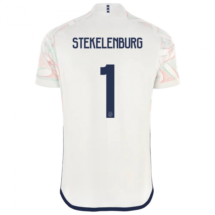 Enfant Maillot Maarten Stekelenburg #1 Blanc Tenues Extérieur 2023/24 T-Shirt Belgique