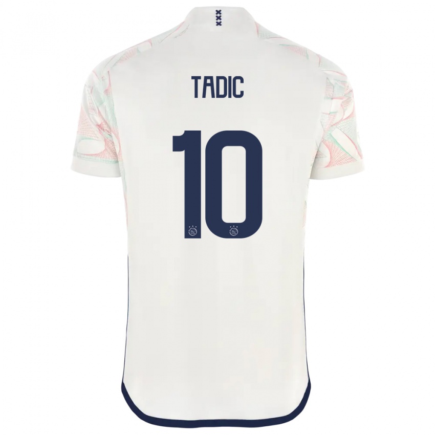 Enfant Maillot Dusan Tadic #10 Blanc Tenues Extérieur 2023/24 T-Shirt Belgique
