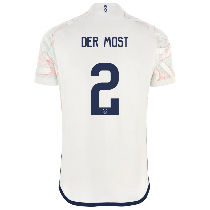 Enfant Maillot Liza Van Der Most #2 Blanc Tenues Extérieur 2023/24 T-Shirt Belgique