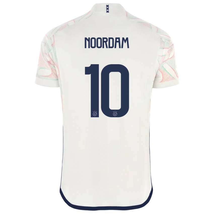 Enfant Maillot Nadine Noordam #10 Blanc Tenues Extérieur 2023/24 T-Shirt Belgique