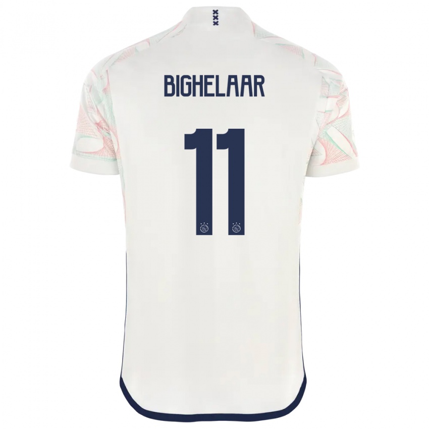 Enfant Maillot Marjolijn Van Den Bighelaar #11 Blanc Tenues Extérieur 2023/24 T-Shirt Belgique