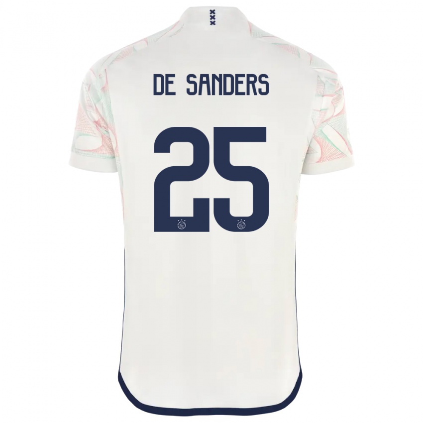 Enfant Maillot Kay-Lee De Sanders #25 Blanc Tenues Extérieur 2023/24 T-Shirt Belgique