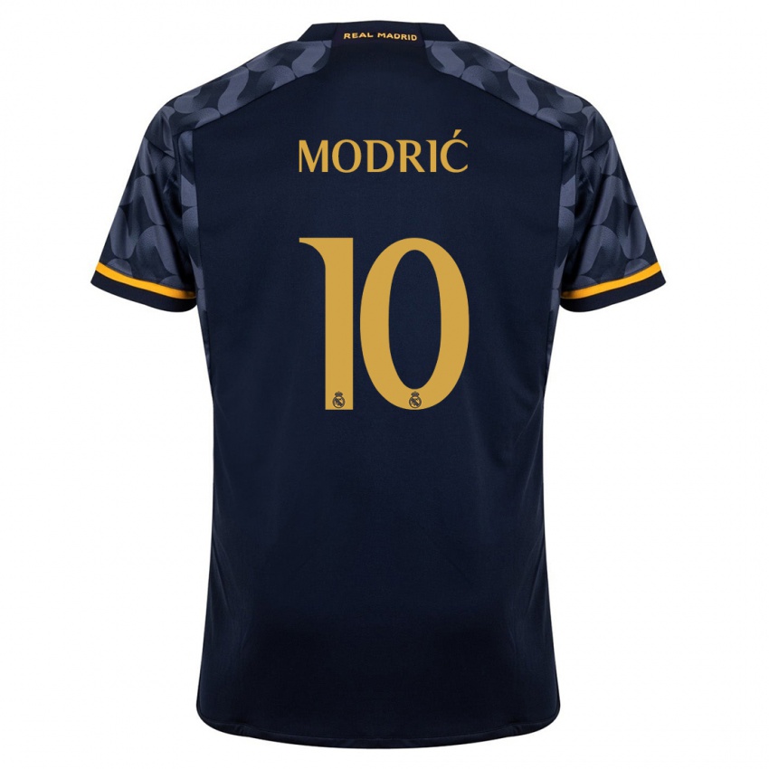 Kinder Luka Modric #10 Dunkelblau Auswärtstrikot Trikot 2023/24 T-Shirt Belgien