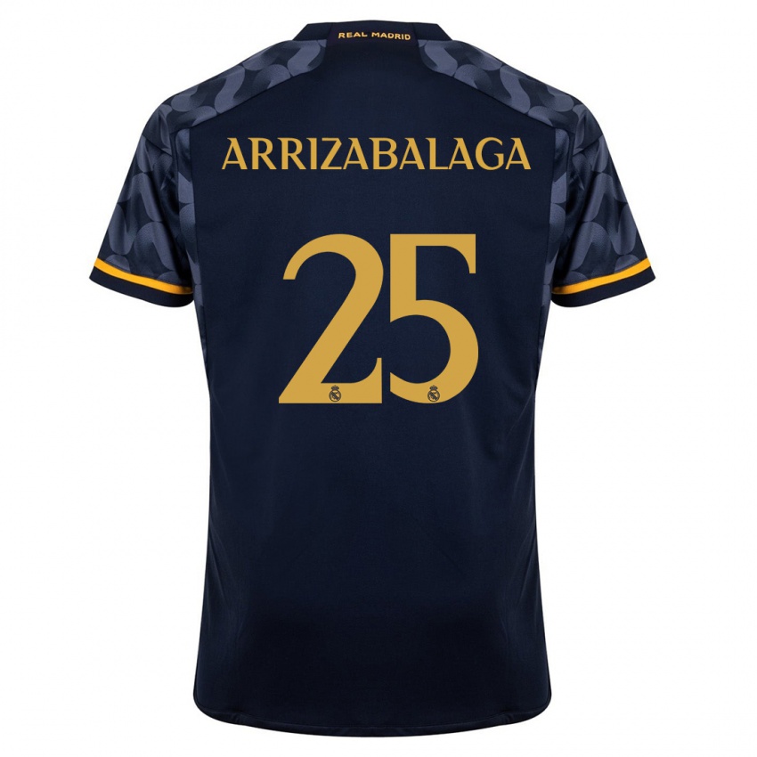 Enfant Maillot Kepa Arrizabalaga #25 Bleu Foncé Tenues Extérieur 2023/24 T-Shirt Belgique