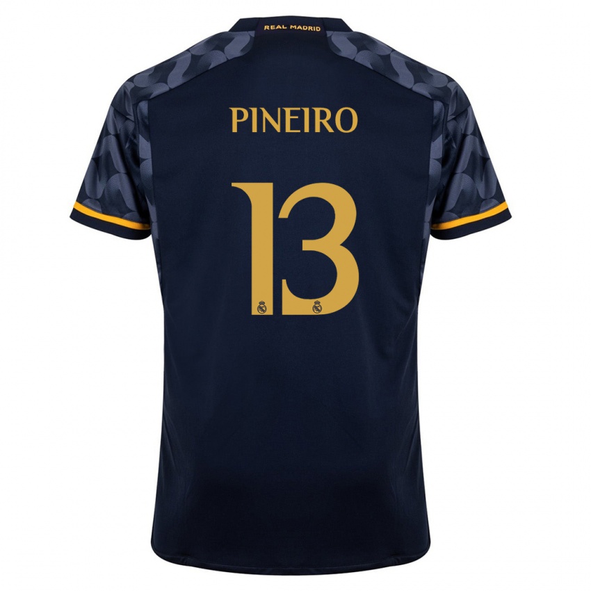 Kinder Diego Pineiro #13 Dunkelblau Auswärtstrikot Trikot 2023/24 T-Shirt Belgien