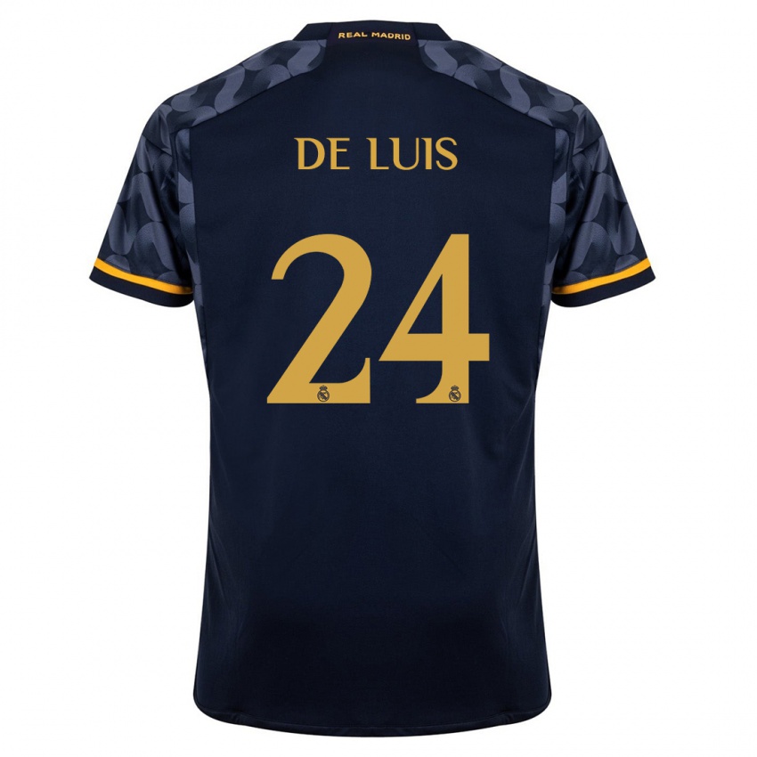 Enfant Maillot Mario De Luis #24 Bleu Foncé Tenues Extérieur 2023/24 T-Shirt Belgique