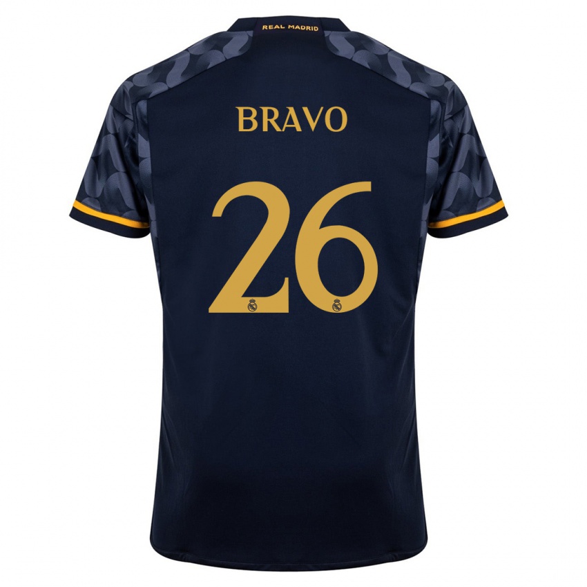 Kinder Iker Bravo #26 Dunkelblau Auswärtstrikot Trikot 2023/24 T-Shirt Belgien