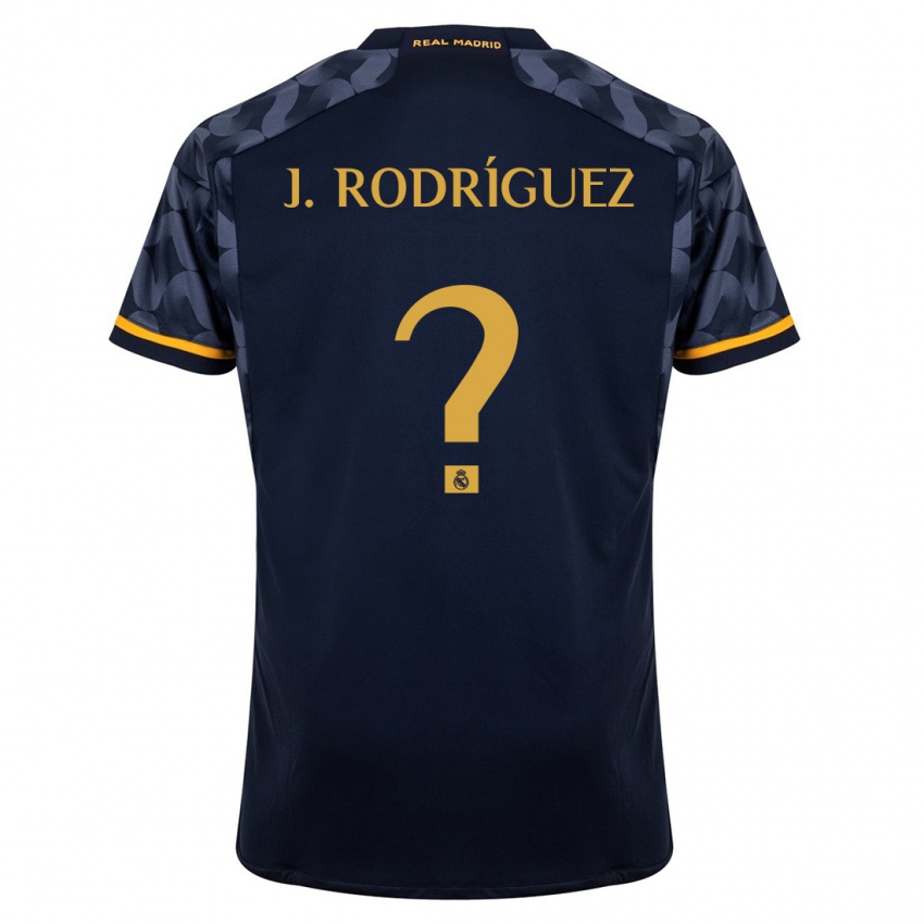 Kinderen Juan Rodríguez #0 Donkerblauw Uitshirt Uittenue 2023/24 T-Shirt België