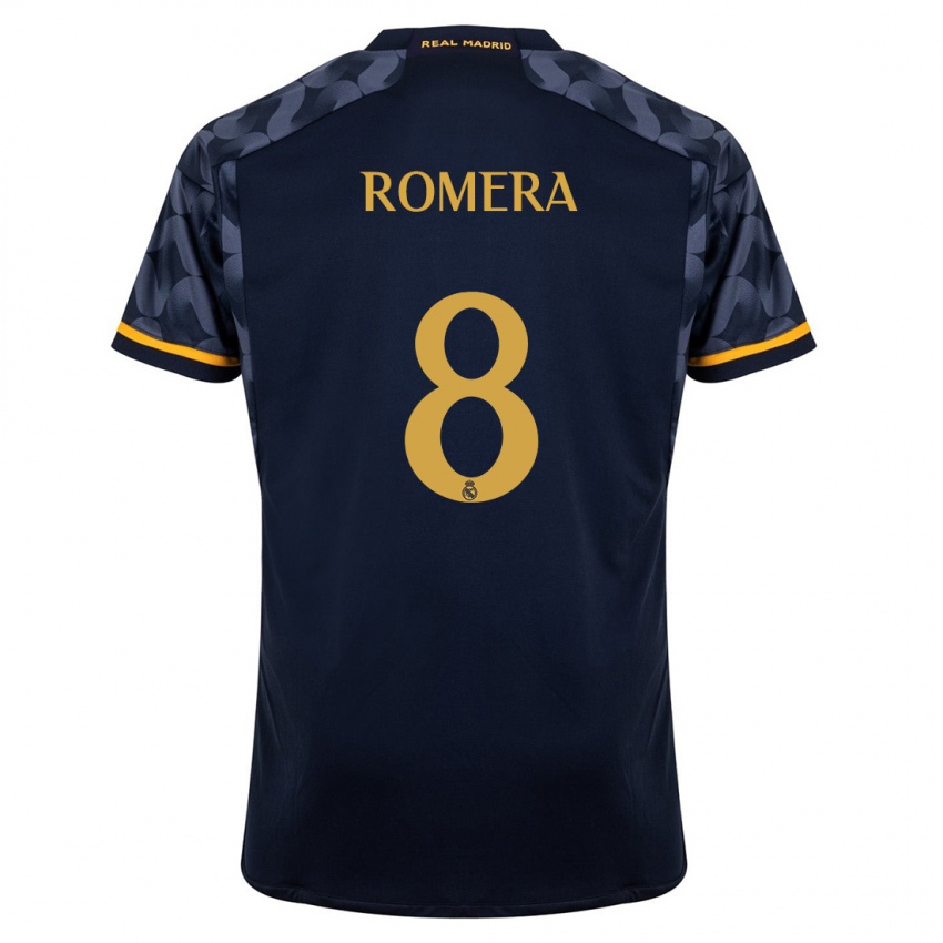 Kinder Miguel Romera #8 Dunkelblau Auswärtstrikot Trikot 2023/24 T-Shirt Belgien