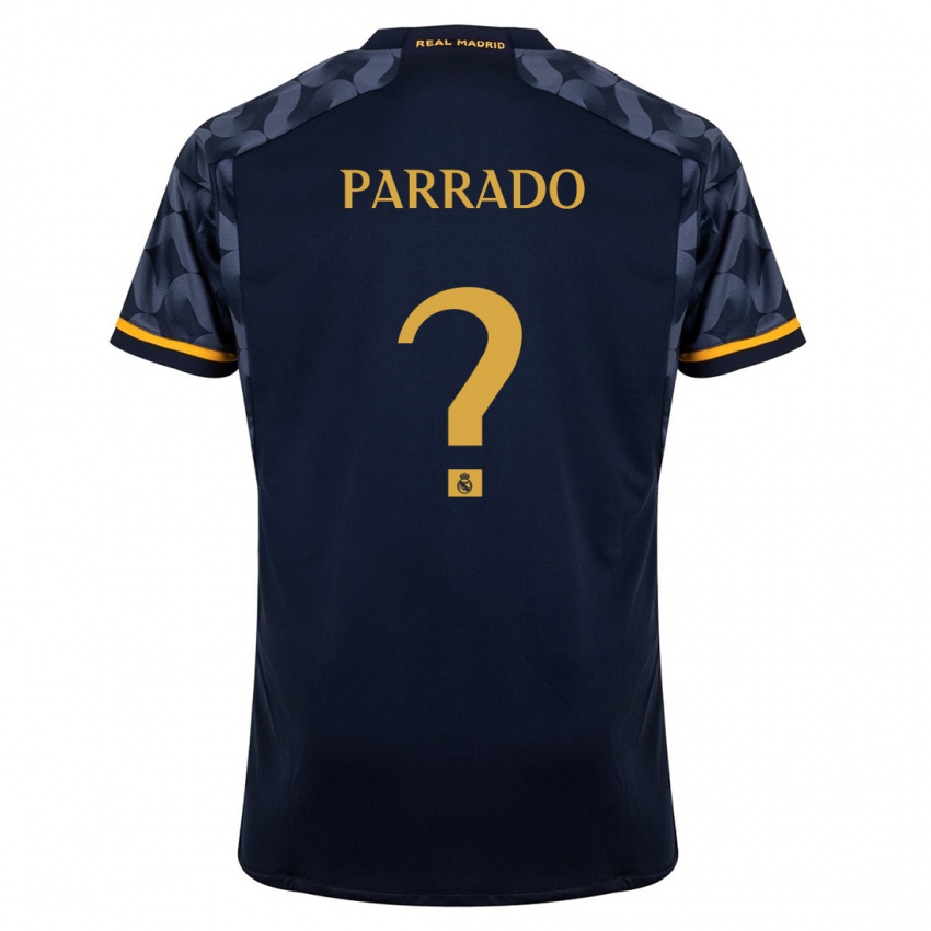Kinder Diego Parrado #0 Dunkelblau Auswärtstrikot Trikot 2023/24 T-Shirt Belgien