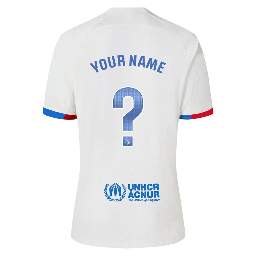 Enfant Maillot Votre Nom #0 Blanc Tenues Extérieur 2023/24 T-Shirt Belgique