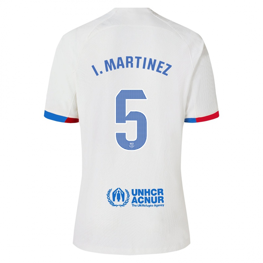 Kinderen Iñigo Martínez #5 Wit Uitshirt Uittenue 2023/24 T-Shirt België