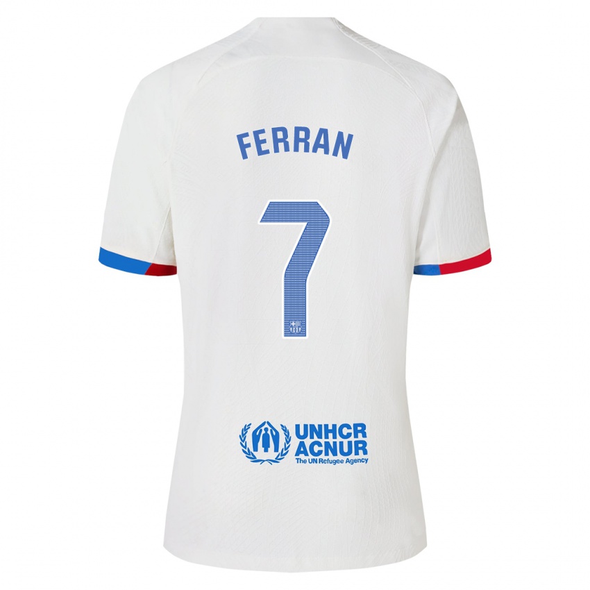 Enfant Maillot Ferran Torres #7 Blanc Tenues Extérieur 2023/24 T-Shirt Belgique