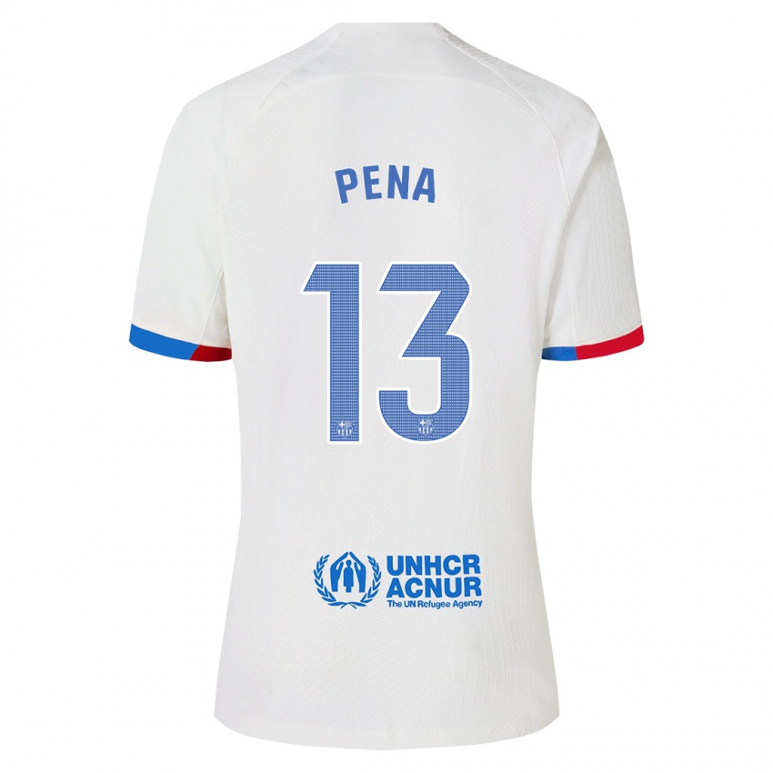 Enfant Maillot Inaki Pena #13 Blanc Tenues Extérieur 2023/24 T-Shirt Belgique