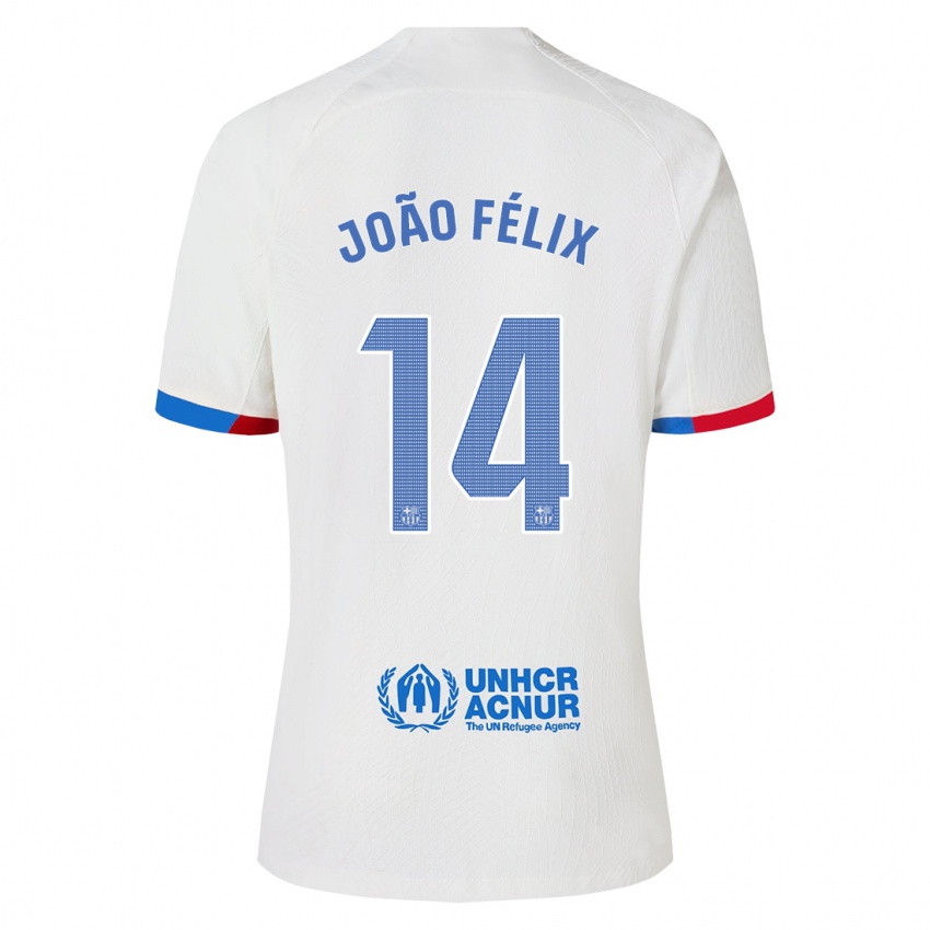 Kinder Joao Felix #14 Weiß Auswärtstrikot Trikot 2023/24 T-Shirt Belgien