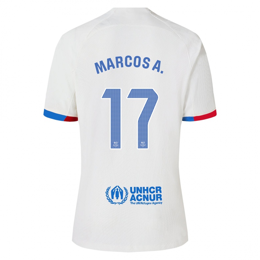 Enfant Maillot Marcos Alonso #17 Blanc Tenues Extérieur 2023/24 T-Shirt Belgique