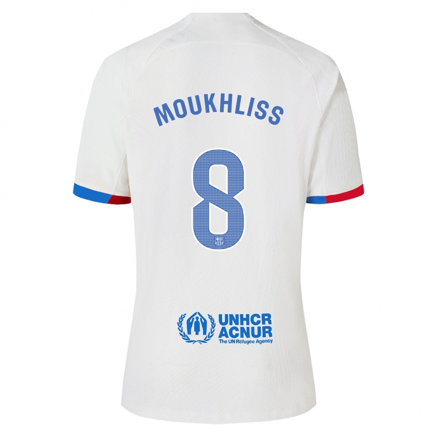 Kinder Moha Moukhliss #8 Weiß Auswärtstrikot Trikot 2023/24 T-Shirt Belgien