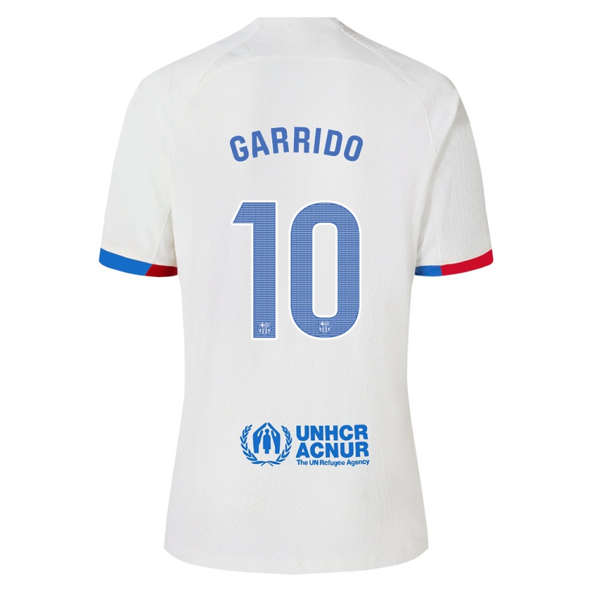 Kinder Aleix Garrido #10 Weiß Auswärtstrikot Trikot 2023/24 T-Shirt Belgien