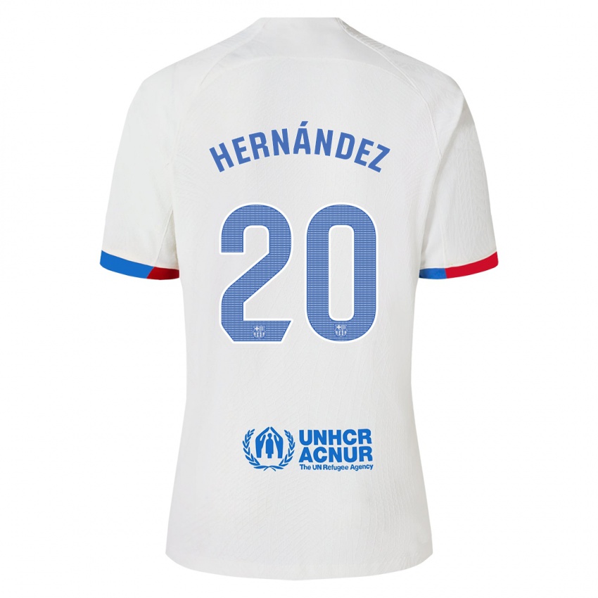 Kinder Unai Hernández #20 Weiß Auswärtstrikot Trikot 2023/24 T-Shirt Belgien