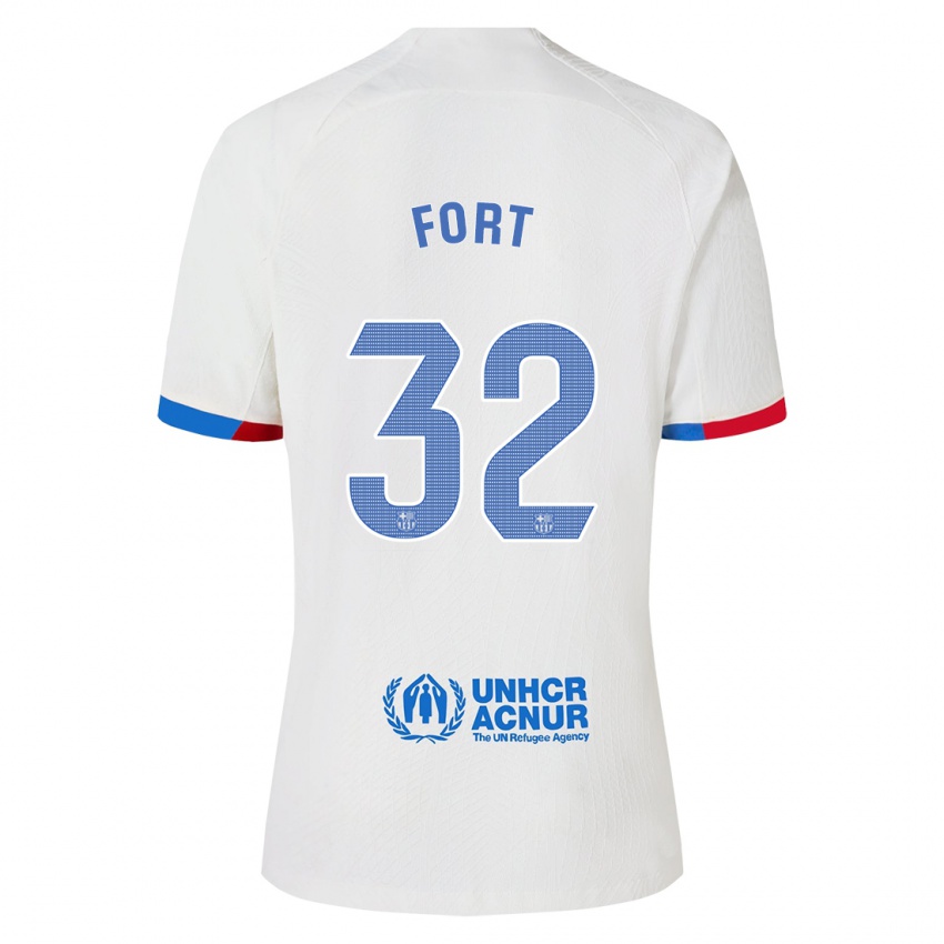 Kinderen Héctor Fort #32 Wit Uitshirt Uittenue 2023/24 T-Shirt België