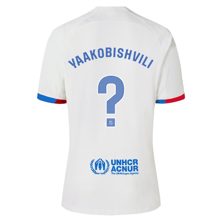 Kinder Áron Yaakobishvili #0 Weiß Auswärtstrikot Trikot 2023/24 T-Shirt Belgien