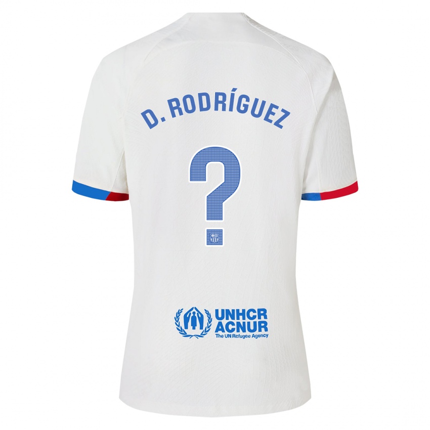 Kinder Dani Rodríguez #0 Weiß Auswärtstrikot Trikot 2023/24 T-Shirt Belgien
