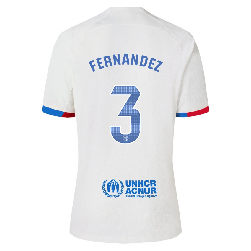 Kinderen Jana Fernandez #3 Wit Uitshirt Uittenue 2023/24 T-Shirt België