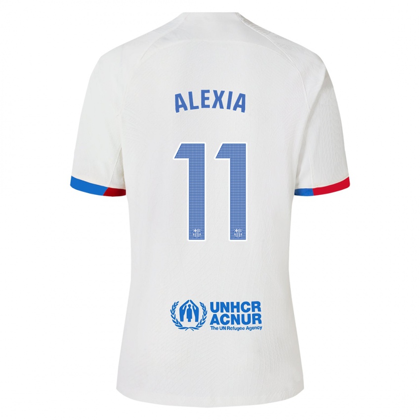 Kinderen Alexia Putellas #11 Wit Uitshirt Uittenue 2023/24 T-Shirt België