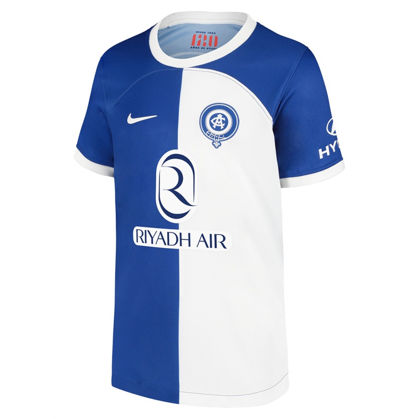 Kinder Alvaro Morata #19 Blau Weiss Auswärtstrikot Trikot 2023/24 T-Shirt Belgien