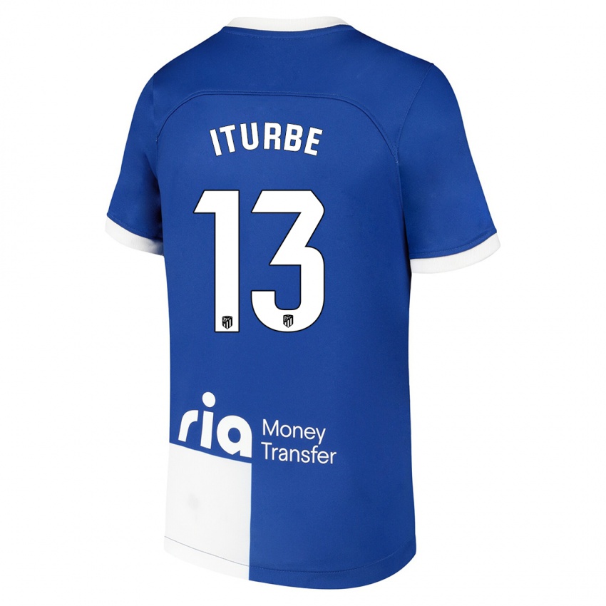Kinder Alejandro Iturbe #13 Blau Weiss Auswärtstrikot Trikot 2023/24 T-Shirt Belgien