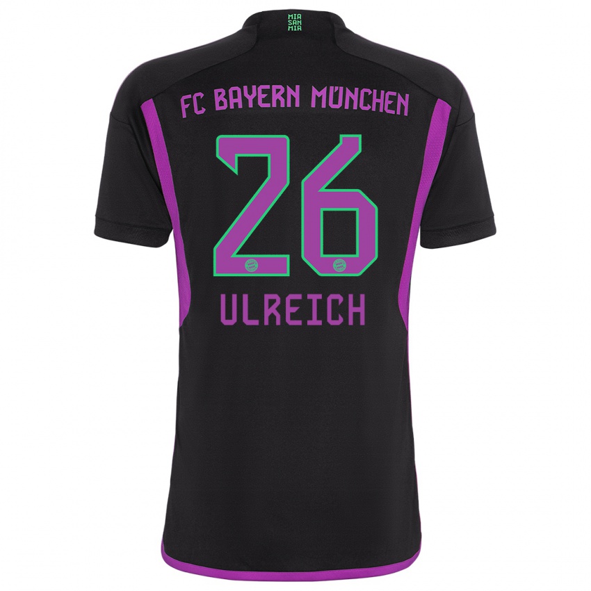Kinder Sven Ulreich #26 Schwarz Auswärtstrikot Trikot 2023/24 T-Shirt Belgien