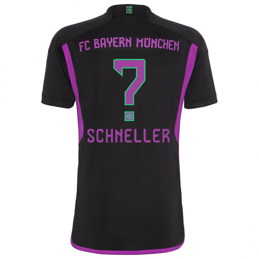 Kinder Lukas Schneller #0 Schwarz Auswärtstrikot Trikot 2023/24 T-Shirt Belgien