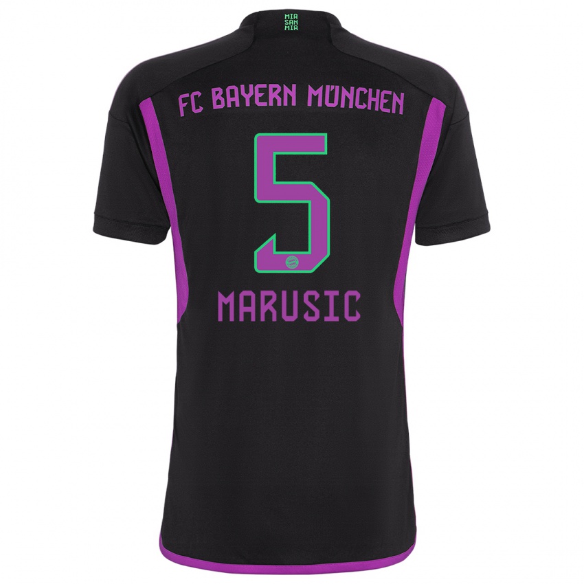 Kinder Gabriel Marusic #5 Schwarz Auswärtstrikot Trikot 2023/24 T-Shirt Belgien