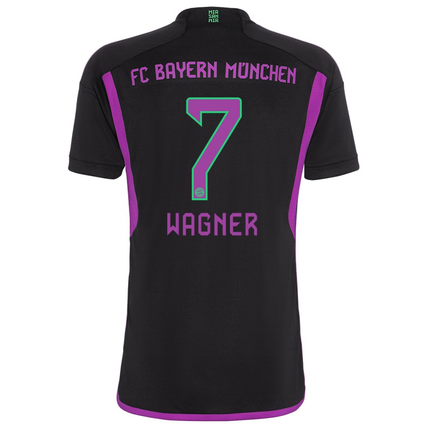 Kinder Maximilian Wagner #7 Schwarz Auswärtstrikot Trikot 2023/24 T-Shirt Belgien
