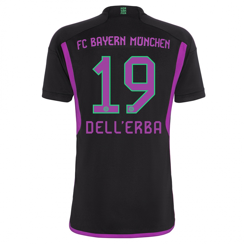 Kinder Davide Dell'erba #19 Schwarz Auswärtstrikot Trikot 2023/24 T-Shirt Belgien