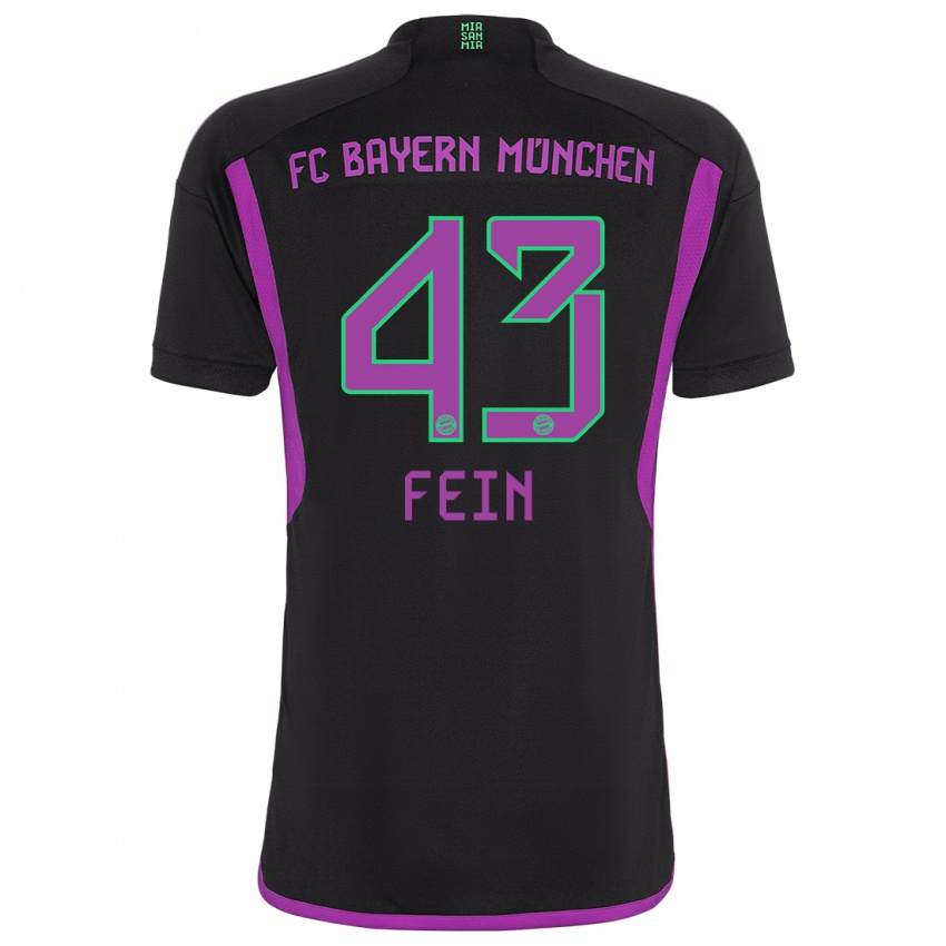 Kinder Adrian Fein #43 Schwarz Auswärtstrikot Trikot 2023/24 T-Shirt Belgien